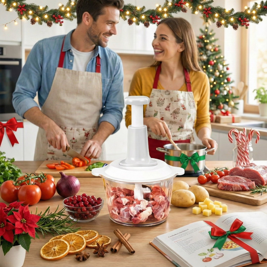 TritaChef 4D™ – Tritatutto Manuale a Pressione (Lame Inox)