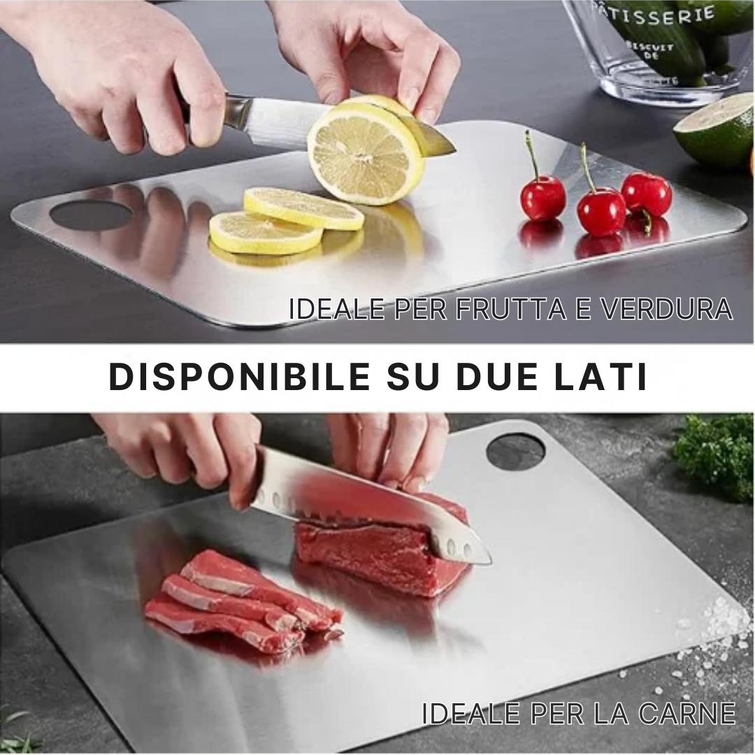 PureSteel™ – Il Tagliere in Acciaio Inox Antibatterico