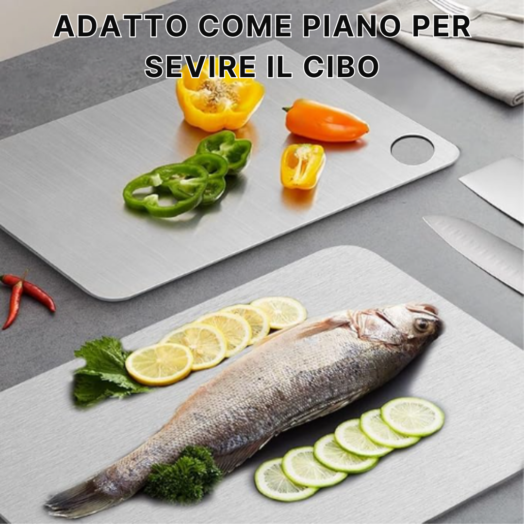 PureSteel™ – Il Tagliere in Acciaio Inox Antibatterico