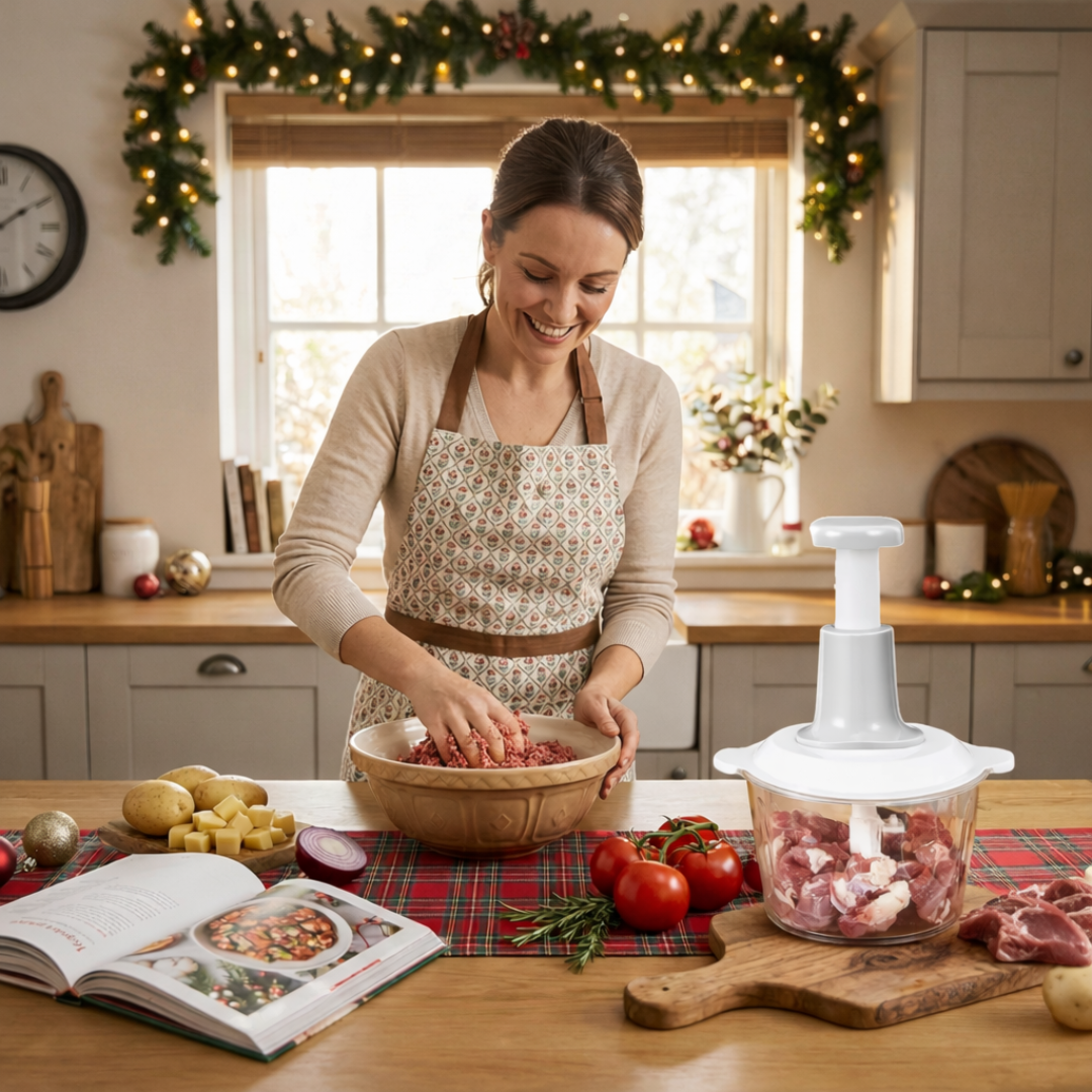 TritaChef 4D™ – Tritatutto Manuale a Pressione (Lame Inox)