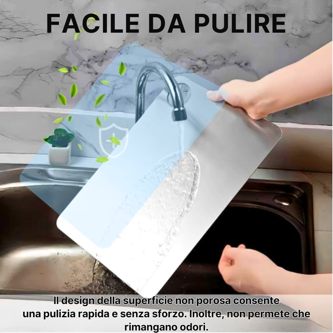 PureSteel™ – Il Tagliere in Acciaio Inox Antibatterico